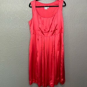 - Maggy‎ London 100% Silk Dress 14W Coral Pink Dress Sleeveless Luxury Wedd…